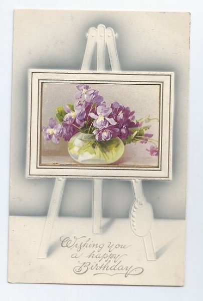 画像3: スミレのお花の絵とイーゼル (3)