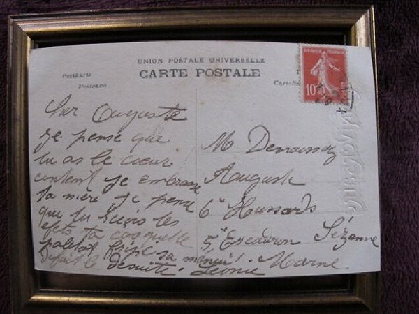 画像2: フランス お花と女の子 1910年代 (2)