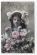画像1: フランス　お花と女の子　1909年 (1)
