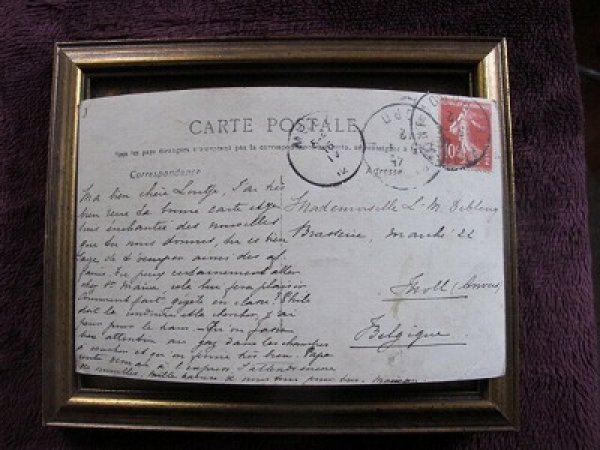 画像2: フランス お花と女の子 1912年 (2)