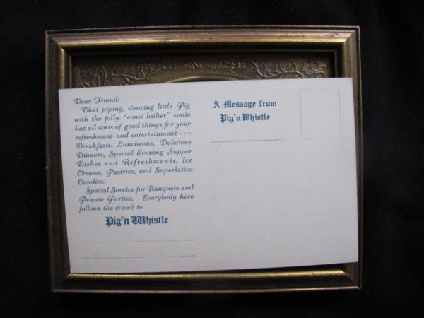 画像2: PIG'S WHISTLE レストランの宣伝ポストカード 豚さん (未使用) (2)
