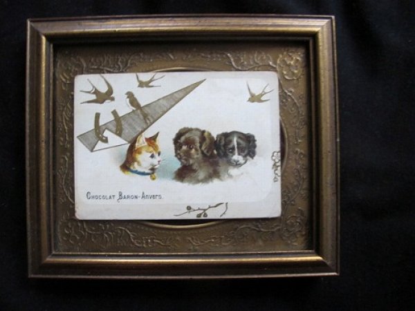 画像2: トレードカード 猫と犬とツバメと馬蹄  Helena.Maguire  (2)