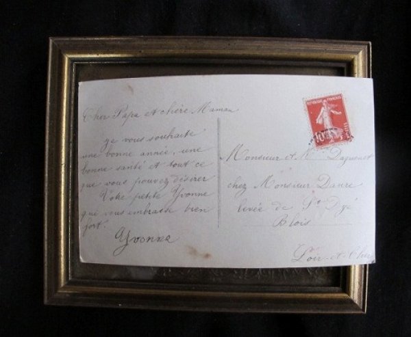 画像3: フランス 薔薇のお花車と女の子 1910年頃 (3)