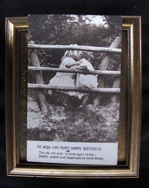 画像2: イギリス 仲良しの女の子 キス 1910年頃 (2)