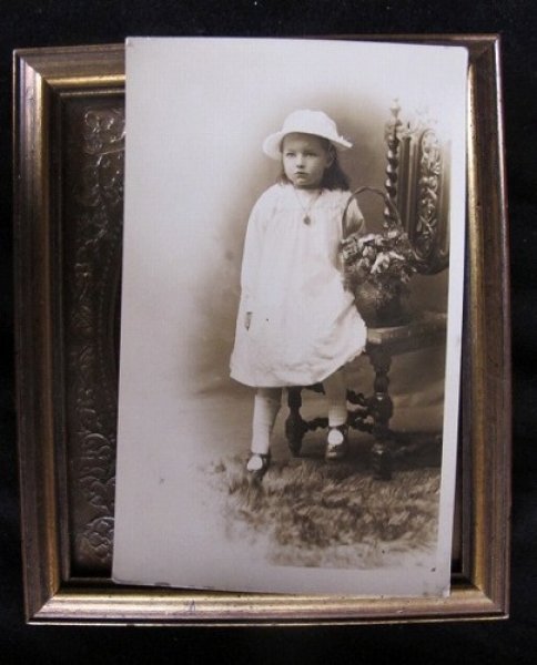 画像2: 肖像写真 白いドレスの女の子 1920年代頃 (2)
