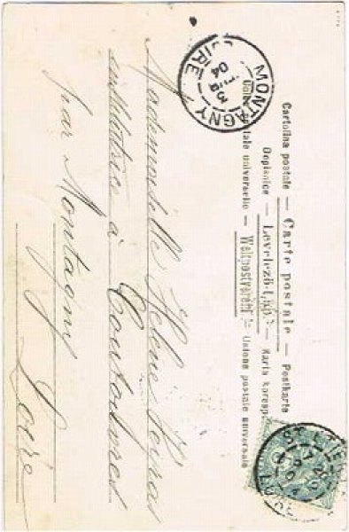 画像2: フランス 子豚と天使と女性 1904年 (2)