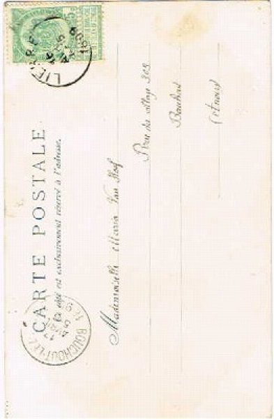 画像2: 豚さんの学校 1899年消印 (2)