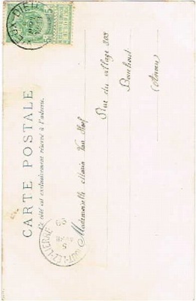 画像2: 豚さんの学校 1899年消印 (2)