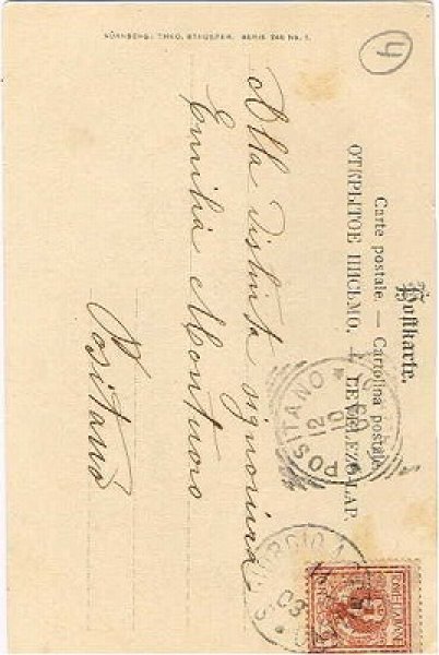 画像2: イタリア 豚さんと子ども 1903年 (2)