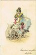 画像1: フランス　子豚と天使と女性　1904年 (1)