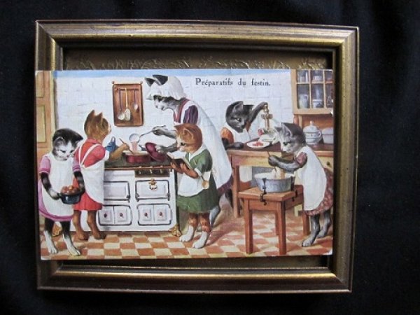 画像2: お料理を作る猫のお母さんと女の子たち 1938年 (2)
