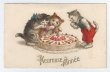 画像1: フランス　大きなケーキと3匹の猫 1935年 (1)