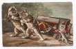 画像1: イギリス　車を引く猫さん　1920年 (1)