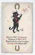 画像1: イギリス　Good Luck Cat 幸運を招く黒猫 1920年代頃 (1)