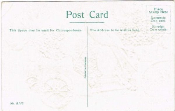 画像3: スミレのお花車と手紙を運ぶ　ツバメ 1910年代頃　未使用 (3)