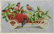 画像1: クリスマス　車とロビン　小鳥 1913年 (1)