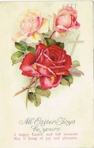画像1: イースター　薔薇のお花　1930年 (1)