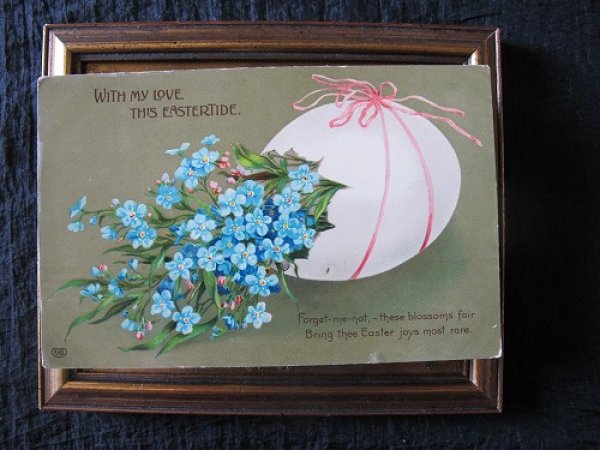 画像2: Forget me not 忘れな草のお花と卵 1910年 (2)