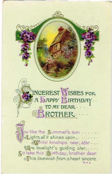 画像1: お花とカントリーハウス　1914年 (1)