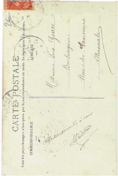 画像2: フランス お花とピンクのドレスの女の子 1907年 (2)