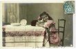 画像1: 猫と女の子のお食事　フランス1904年 (1)