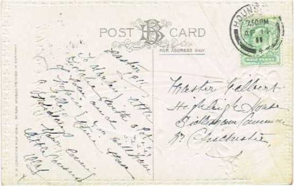 画像2: Postcard  イースター 卵から生まれたヒヨコ 1911年 (2)