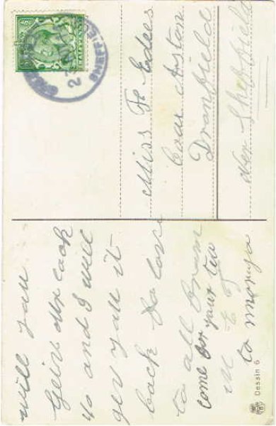 画像2: Postcard  イースター キスをするヒヨコたち 1910年 (2)