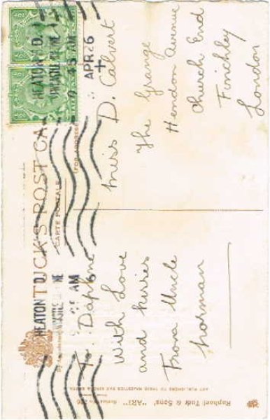 画像2: Postcard  イースター ヒヨコと卵 1926年 (2)