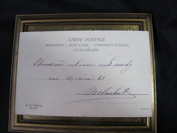 画像3: Postcard  馬車に乗る女性と子豚 R.R.Wichera VIENNE (3)