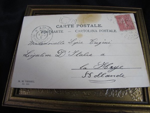 画像3: Postcard  子豚と女の子 M.M.VIENNE 1903年 R.R.Wichera (3)