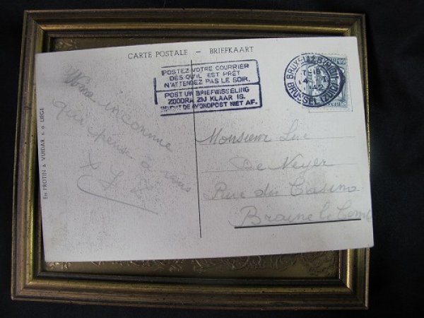 画像3: Postcard  ブタと散歩をする少年 ベルギー1942年 (3)