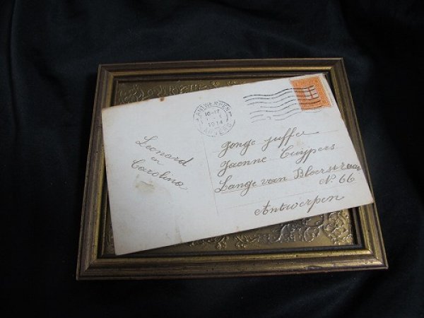 画像3: Postcard  男の子と豚さんと四つ葉クローバー 1914年 (3)