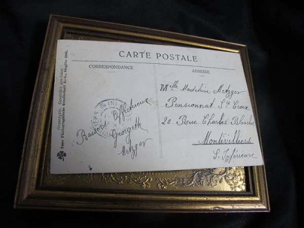 画像3: Postcard  女性と豚さん 1908年 (3)