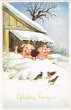 画像1: Postcard 　豚さんと小鳥　1957年 (1)