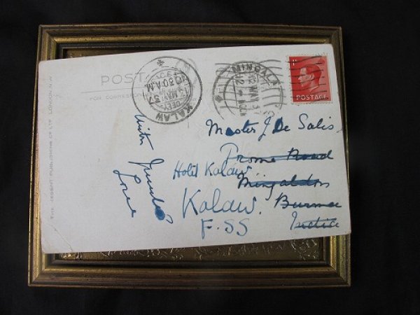 画像3: Postcard  Good Luck シルクハットの豚さん 1937年 (3)