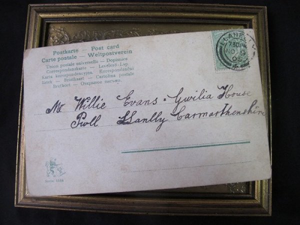 画像3: Postcard  男性を追い払う女性と豚さん 1905年 (3)