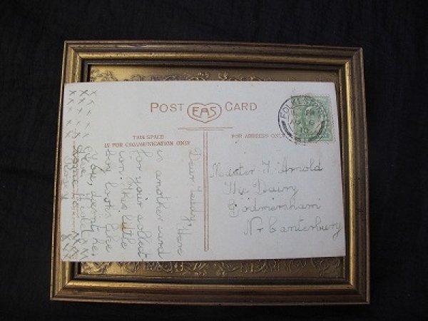 画像3: Postcard  キノコの上で四つ葉新聞を読む赤ちゃん 1910年 (3)