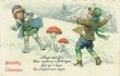 画像1: Postcard 　雪合戦をする子どもとキノコ　1933年 (1)