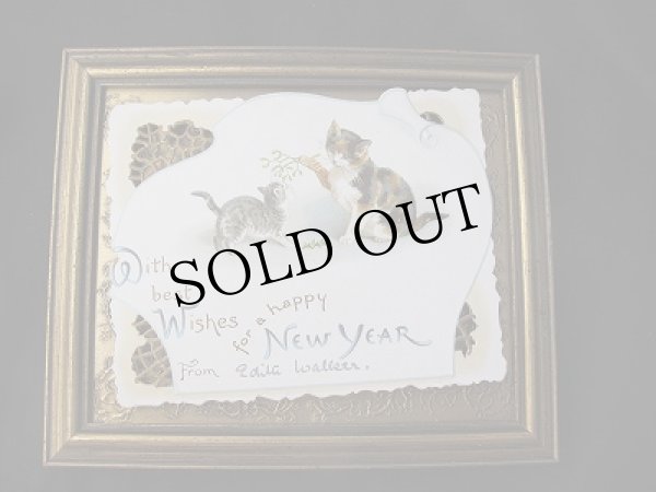 画像2: Greeting Card 　ヤドリギと猫　Helena Maguire　 (2)