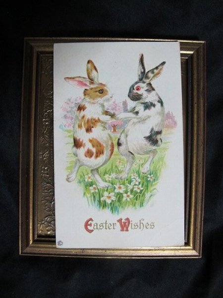 画像2: Postcard  イースター 踊るウサギさん (2)