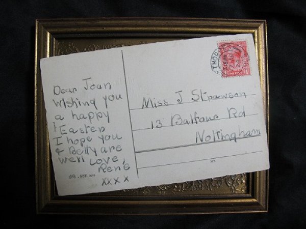 画像3: Postcard  イースター バイオリンを弾くウサギさんと聴き入るヒヨコさん 1924年 (3)