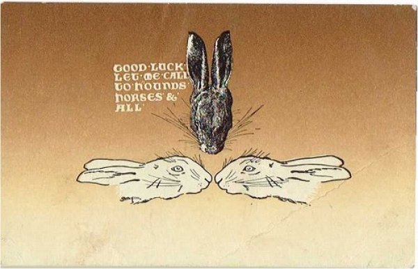 画像1: Postcard  3匹のウサギさん (1)