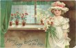 画像1: Postcard  お花と女の子　Ellen Clapsaddle 1907年 (1)