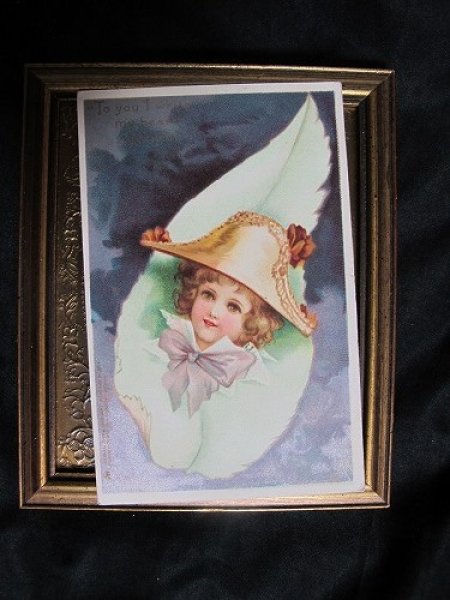 画像2: Postcard 葉っぱの中の子ども Ellen Clapsaddle  1906年 (2)