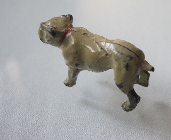 画像4: Lead Toy  アンティーク メタルフィギュリン ブルドッグ犬  (4)