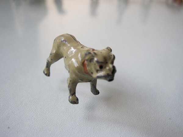 画像3: Lead Toy  アンティーク メタルフィギュリン ブルドッグ犬  (3)