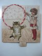 画像6: Greeting Card 　フラフープをすり抜ける猫　飛び出す仕掛けカード 1900年頃 (6)