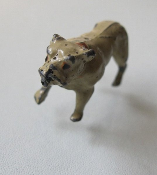 画像1: Lead Toy  アンティーク　メタルフィギュリン　ブルドッグ犬　 (1)
