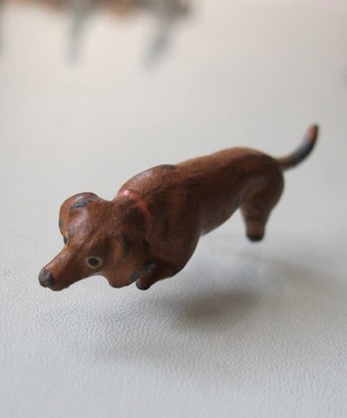 画像3: Lead Toy  アンティーク メタルフィギュリン ダックスフンド犬 (3)