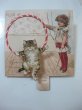 画像5: Greeting Card 　フラフープをすり抜ける猫　飛び出す仕掛けカード 1900年頃 (5)